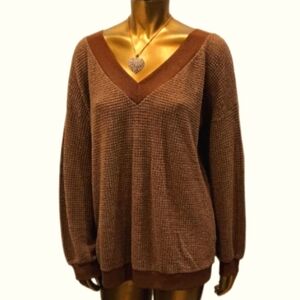 Brown V-Neck